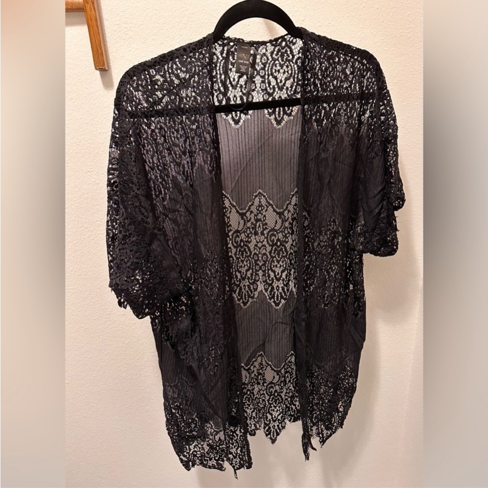 Mixit Black Lace cardigan/Beach Cover up